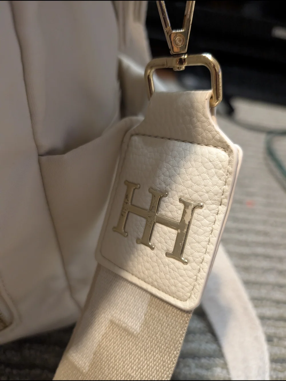 Haute Hippie Cream Convertible Carryall Backpack Crossbody
